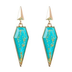 New! Fashion gold turquoise dangle earrings